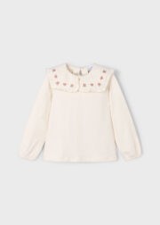 Blusa gola folhos Mayoral