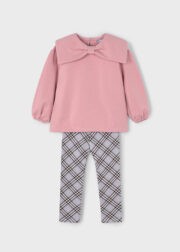 Conjunto sweat leggings xadrez Mayoral