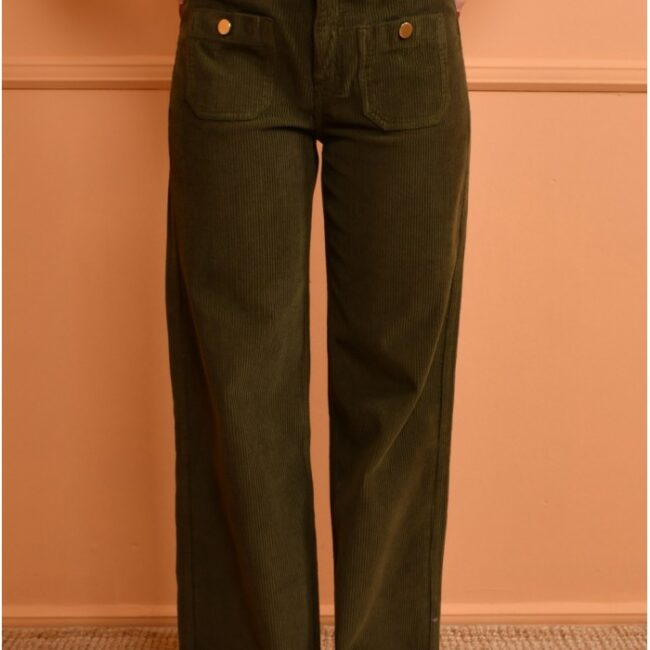 Calças de bombazine